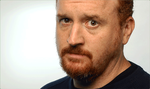 My internet stopped while watching JRE Louis CK episode and I became angry.  I had the same expression as that of Louie's. But as I looked at this  stopped frame, it reminded